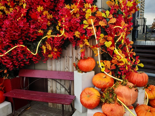 Осенняя фотозона с зеркалом у Цветочная мастерская