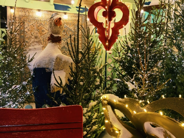 Фотозона у ресторана Гусь