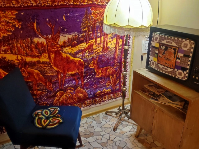 Фотозона в стиле СССР в баре Бегемот